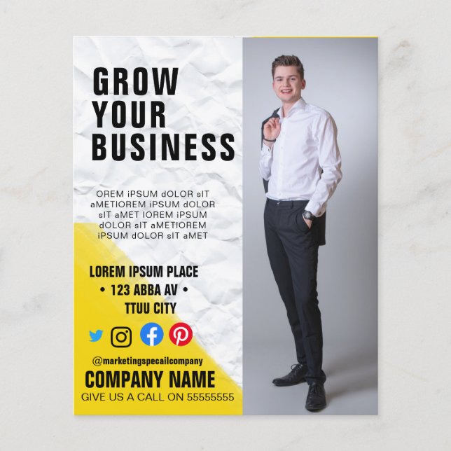 Business marknadsföring poster-flygare flygblad (Framsidan)