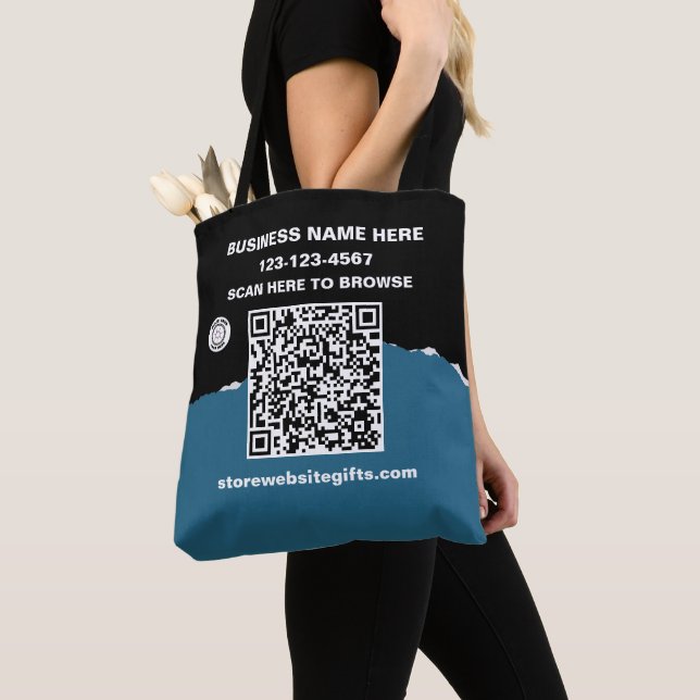 Business Marknadsföring Promotive QR Code Logotyp Tygkasse (Närbild)