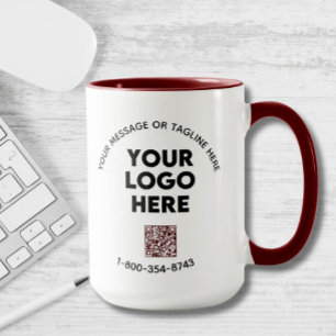 Business Message Anpassningsbar Färg QR-kodLogotyp Mugg