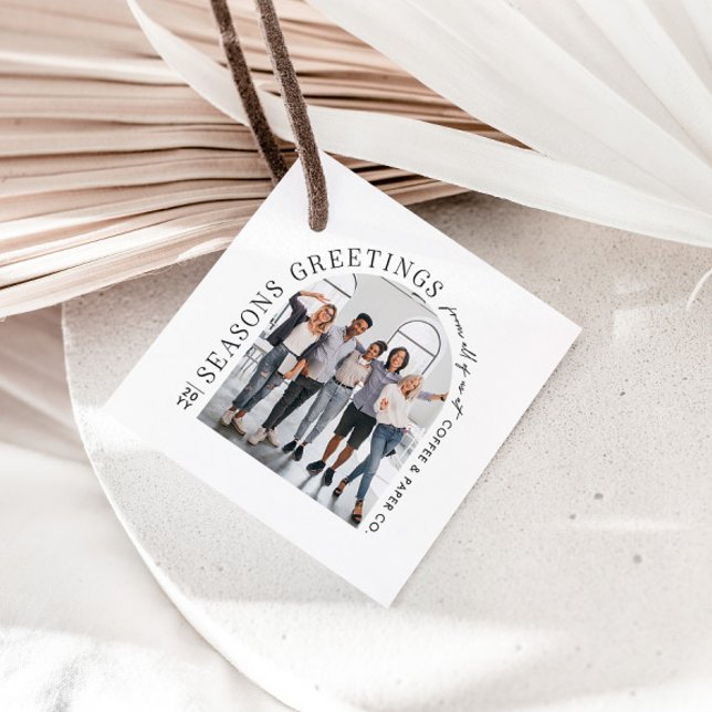 Business Modern Arch Photo jul Gåvor Etiketter (Skapare uppladdad)