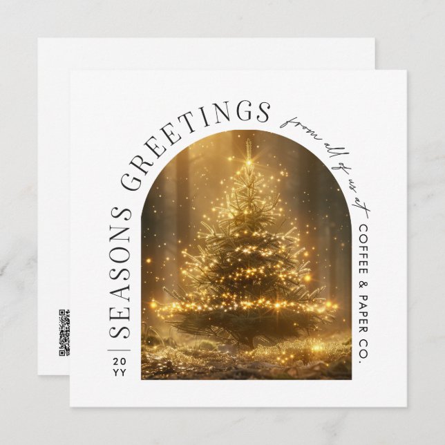 Business Modern Arch Photo jul-Helgdag-kort Julkort (Fram/baksida)