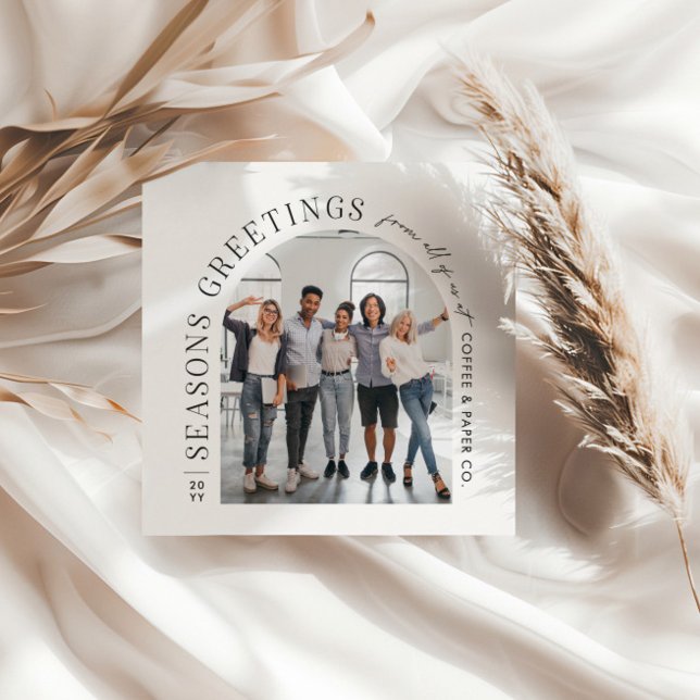 Business Modern Arch Photo jul Julkort (Skapare uppladdad)