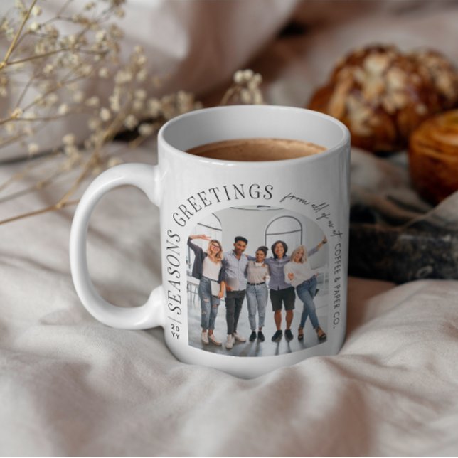 Business Modern Arch Photo jul Kaffemugg (Skapare uppladdad)