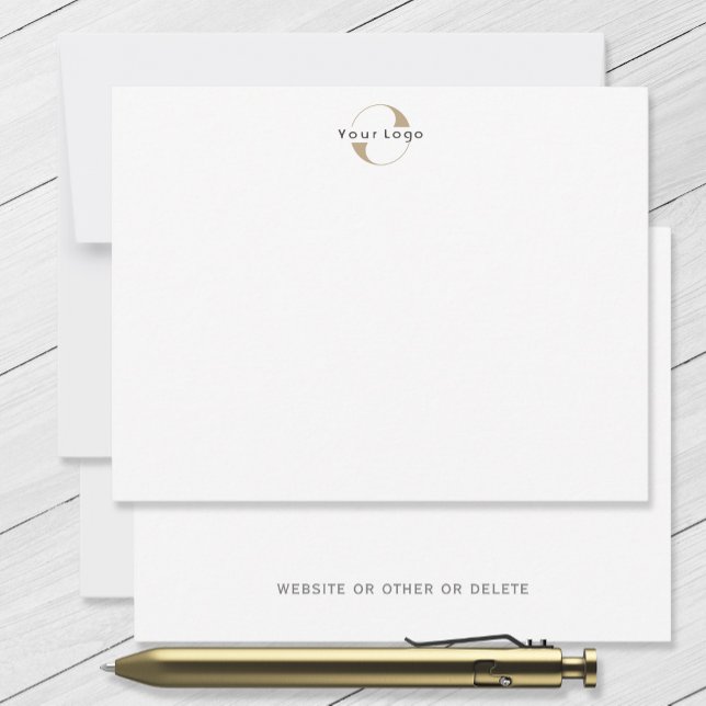 Business Modern Logotyp Clean Minimal Company Whit Anteckningskort (Skapare uppladdad)