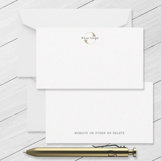 Business Modern Logotyp Clean Minimal Company Whit Anteckningskort (Skapare uppladdad)