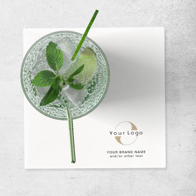 Business Modern Logotyp Clean Minimal Company Whit Pappersservett (Skapare uppladdad)