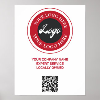 Business Modern Logotyp Social Media QR-kod Poster