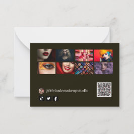 Business modern Makeup-studio&QR-kod Anteckningskort