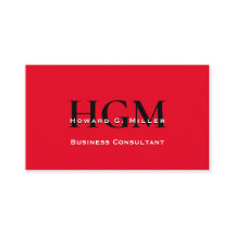 Business Modern Red Black Monogram-Logotyp