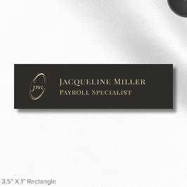 Business Monogram Namn bricka Namnbricka