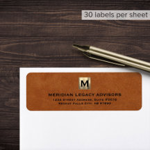 Business Monogram-Returetiketter