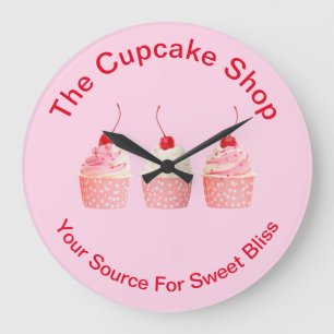 Business Muffinss Shop-tema Stor Klocka