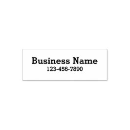 Business Name and Phone Number Bold Text Template Självfärgande Stämpel