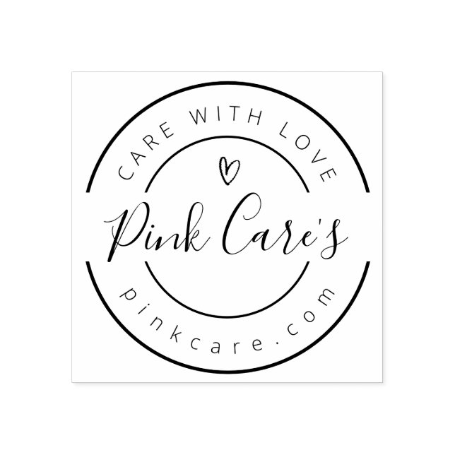 Business Name, Slogan and Website  Stämpel (Tryck)