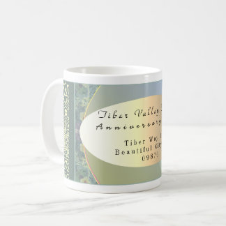 Business Namn Blommigt Emblem Kaffemugg
