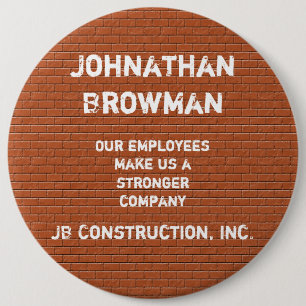 Business Namn bricka Red Brick Employee Recognitio Knapp
