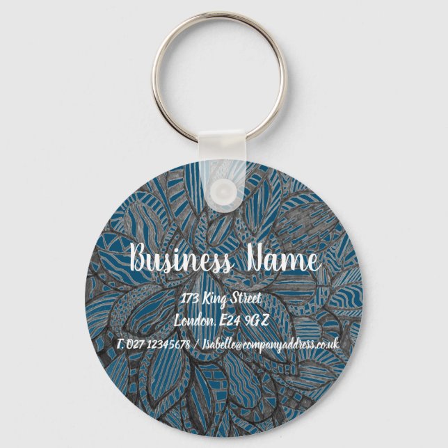 Business Namn Marknadsföring Personlig Nyckelring (Framsida)