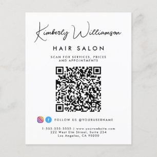 Business Namn Namnteckning skript QR-kod Flygblad