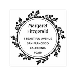 Business namn och adress runt självinmatning i fri självfärgande stämpel