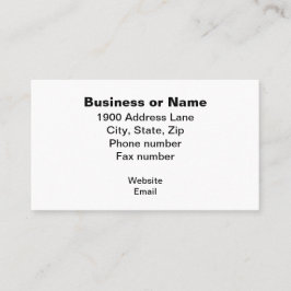 Business Namn och Information Center i Visitkort
