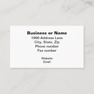 Business Namn och Information Center i Visitkort