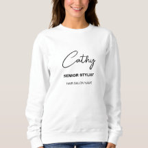 Business Namn och Job Title Hair Salon Sweatshirt