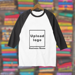 Business Namn och Logotyp, Black and White 3/4 Sle T Shirt