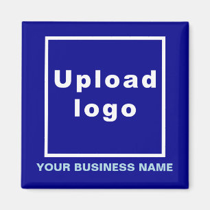 Business Namn och Logotyp Blue Square Magnet