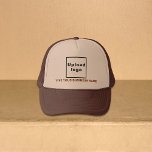 Business Namn och Logotyp Brown och Tan Truckerkep Keps<br><div class="desc">Truckerkeps som du kan anpassa för att sätta ditt företag i namn. Du kan ge ge det som en gåva till dina kunder. Du kan också inkludera den i ditt material från marknadsföring för att marknadsföra ditt företag eller i dina marknadsföringsprodukter för att marknadsföra ditt varumärke namn. Truckerkeps med ditt...</div>