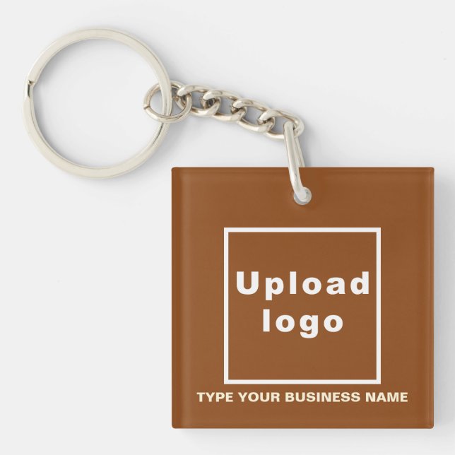 Business Namn och Logotyp Brown Square Acrylic (Framsidan)
