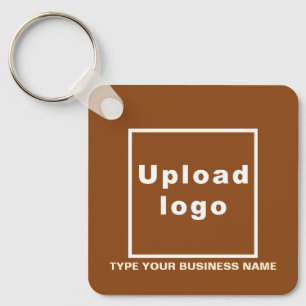 Business Namn och Logotyp Brown Square Keychain Nyckelring