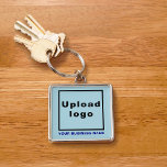 Business Namn och Logotyp, Light Blue Square Premi Fyrkantig Silverfärgad Nyckelring<br><div class="desc">Nyckelkedja för färgad i silver som du kan anpassa för att lägga namn och logotyp på ditt företag. Du kan inkludera den i dina marknadsföringsprodukter, presentationer eller presentationer till dina kunder eller kunder för att marknadsföra ditt varumärke namn. Ett tillbehör som du kan inkludera i marknadsföring-material för att annonsera ditt...</div>