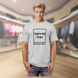 Business Namn och Logotyp on Grått T-Shirt