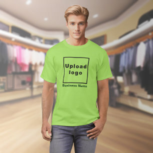 Business Namn och Logotyp on Lime Green T-Shirt