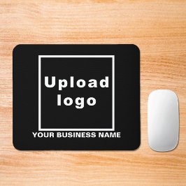 Business Namn och Logotyp på Black Mouse Pad Musmatta
