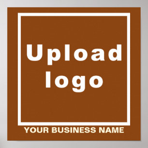 Business Namn och Logotyp på Brown Square Poster
