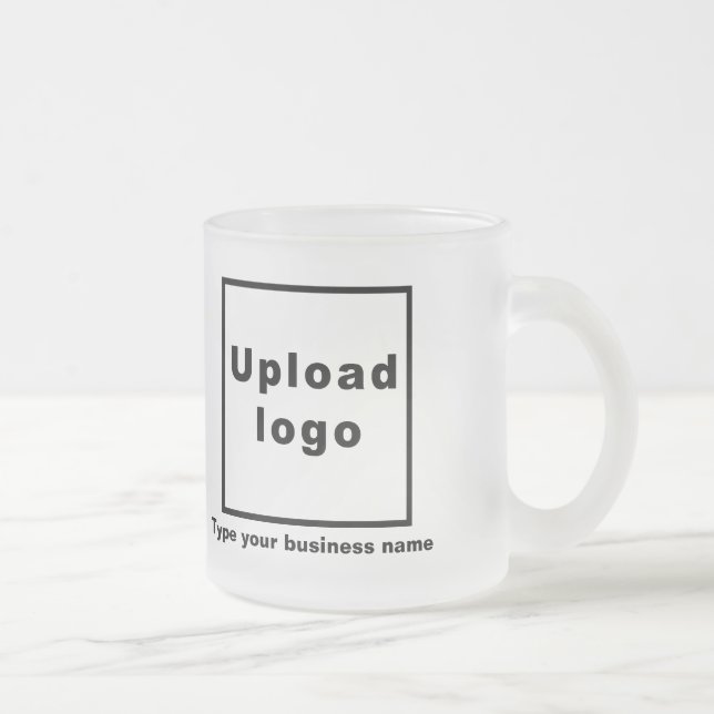 Business Namn och Logotyp på Glass Mugg (Höger)
