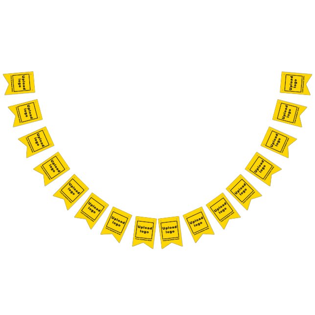 Business Namn och Logotyp på Gult Swallowtail Vimplar (Alla)