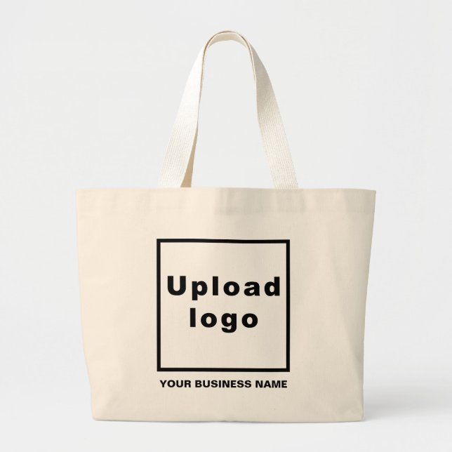Business Namn och Logotyp på Jumbo Tote Bag Jumbo Tygkasse (Framsidan)