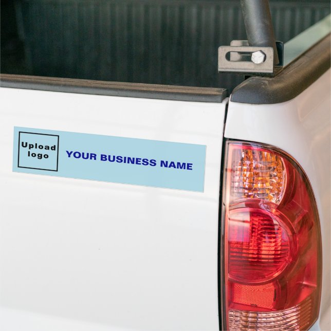 Business Namn och Logotyp på Light Blue Bildekal (På lastbil)