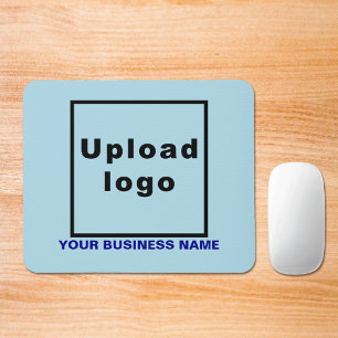 Business Namn och Logotyp på Light Blue Mouse Pad Musmatta