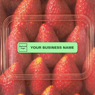 Business Namn och Logotyp på Ljust grönt Slim Klistermärke