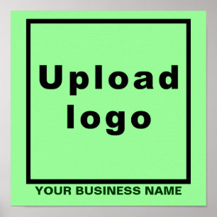 Business Namn och Logotyp på Ljust grönt torget Poster