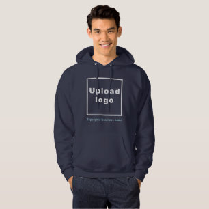 Business Namn och Logotyp på marinblå hodie Hoodie