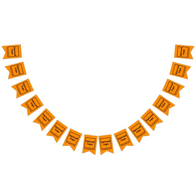 Business Namn och Logotyp på Orange Färg Swallowta Vimplar (Alla)