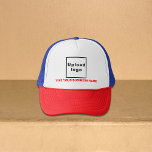 Business Namn och Logotyp på Red, White och Blue Keps<br><div class="desc">Truckerkeps som du kan anpassa för att sätta ditt företag i namn. Du kan ge ge det som en gåva till dina kunder. Du kan också inkludera den i ditt material från marknadsföring för att marknadsföra ditt företag eller i dina marknadsföringsprodukter för att marknadsföra ditt varumärke namn. Truckerkeps med ditt...</div>