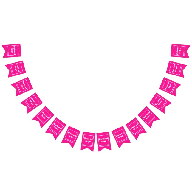 Business Namn och Logotyp på Rosa Swallowtail Vimplar (Alla)