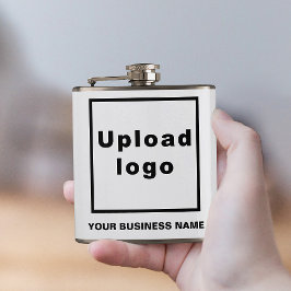 Business Namn och Logotyp på vinylförpackad kolv Fickplunta