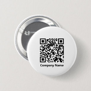 Business Namn och QR Code Black & White-mall Knapp