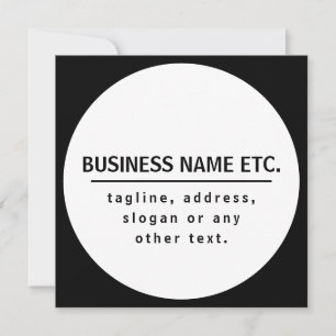Business Namn & Slogan/annan text Svartvitt
